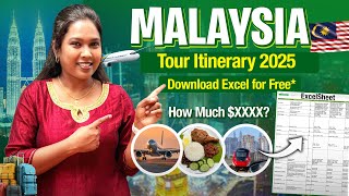 Malaysia 2025 Tour Itinerary | Download Excel for Free | Important information before travelling |