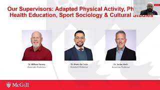 McGill Kinesiology and Physical Education (KPE) Graduate Programs Information Session