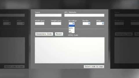 At iFrameEditor.com you can instantly create customized iframes for your web site