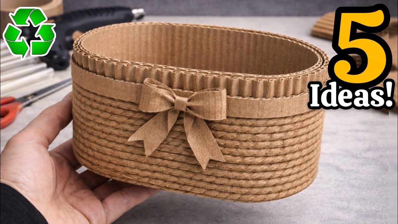 Patchwork Fabric Basket DIY | Easy Sewing from Fabric Scraps (Cosmetic Organizer)