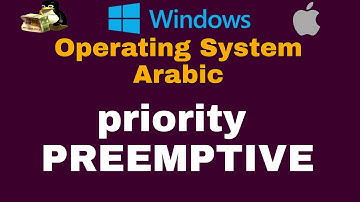 شرح وحل مثال علي priority preemptive algorithm | OS بريف