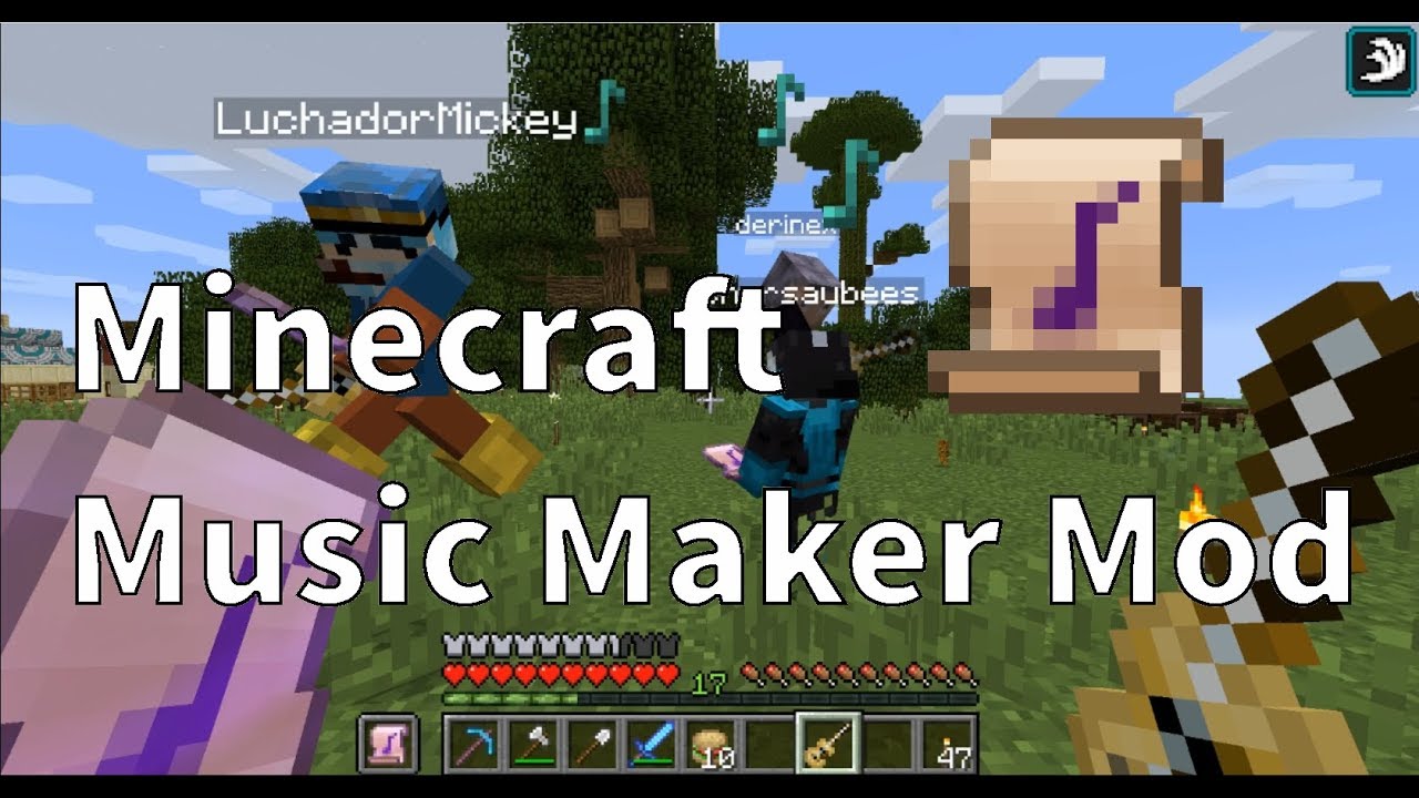 Музыка майнкрафт 1 20. Music maker Mod Minecraft. Music maker Mod Minecraft Ноты. Music maker Mod 1.14.4. Создатель музыки майнкрафт.