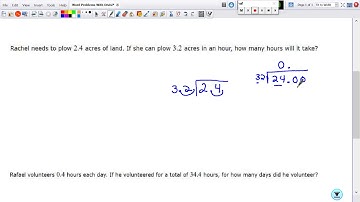 Word Problems With Division of Two Decimals