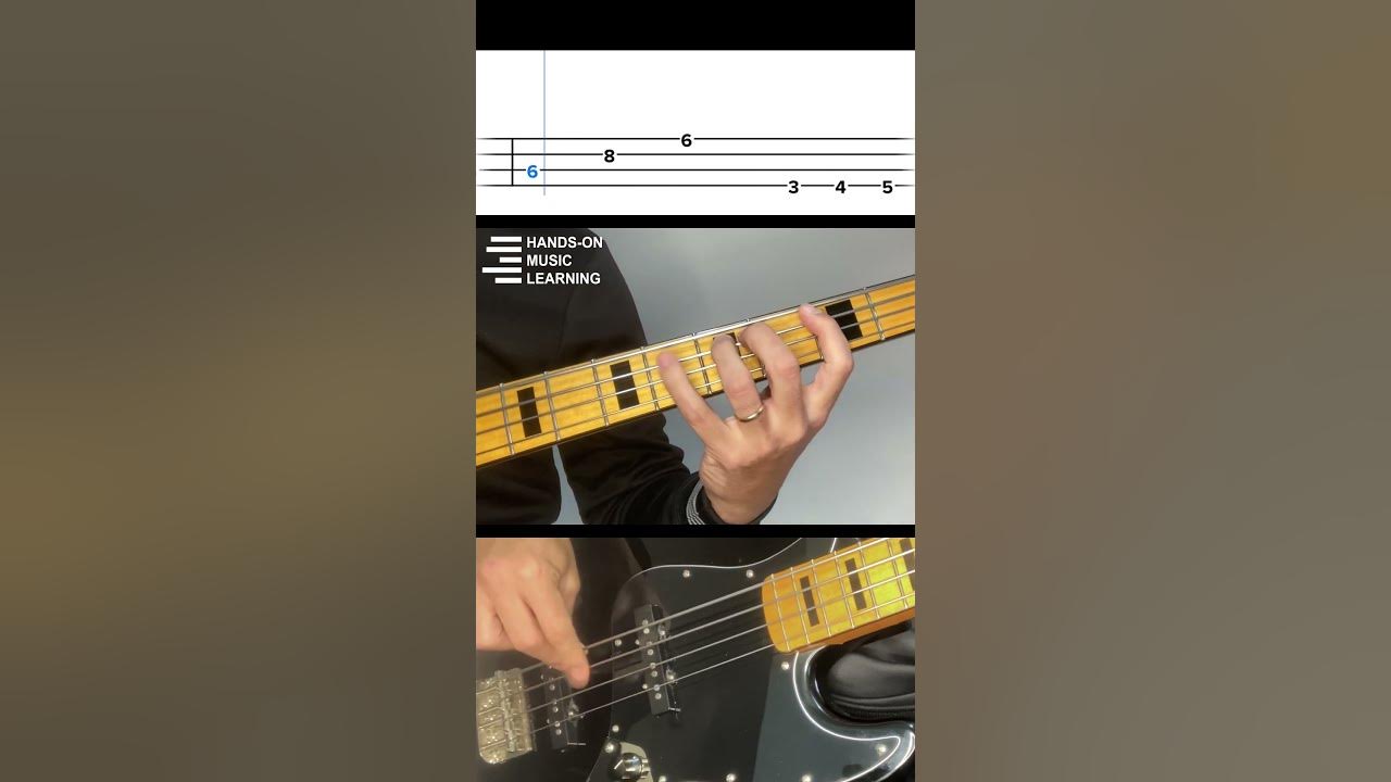 Simple & FUNKY Bass Line For Beginners (Play Along Tabs In Video) #shorts