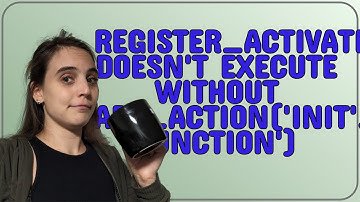 Wordpress: register_activation_hook doesn