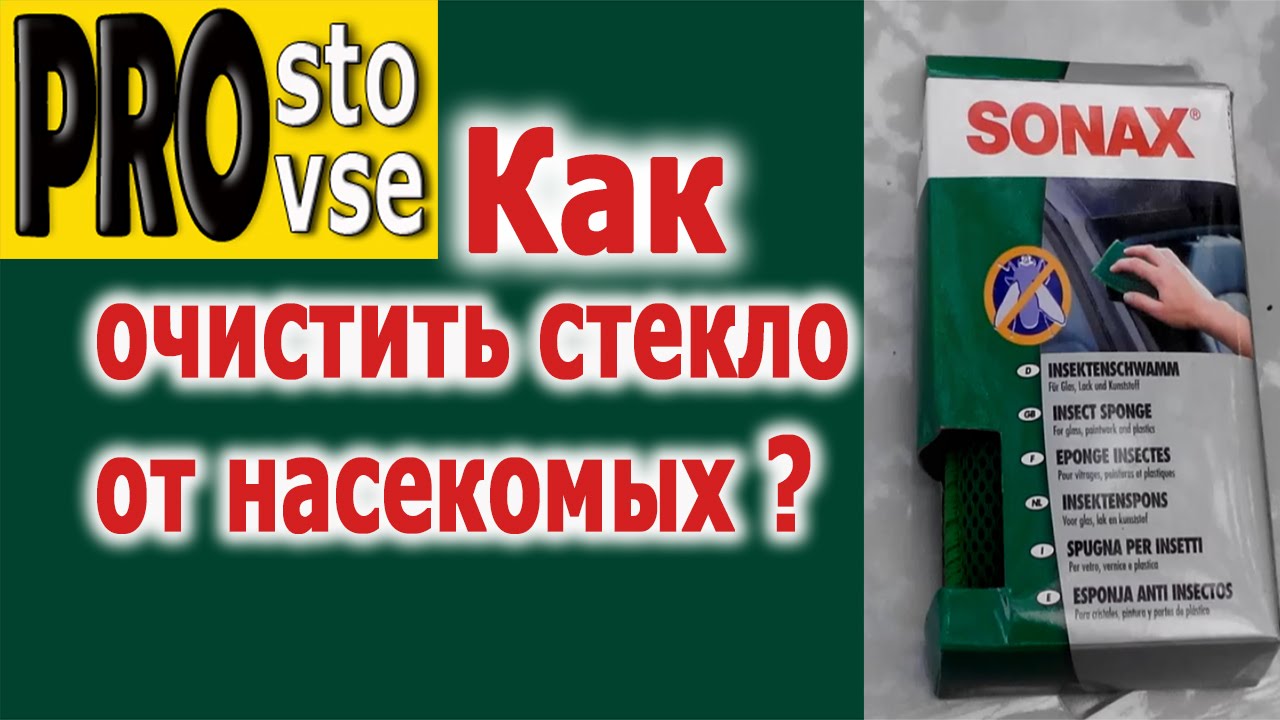 Как легко очистить стекло автомобиля от насекомых