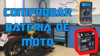 COMPROBAR *BATERIA MOTO* CON MULTIMETRO/TESTER/POLIMETRO