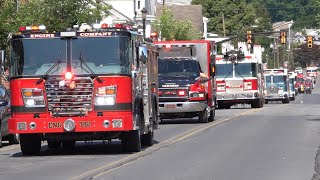 Citizens Fire Company of Tamaqua 2021 Block Party Fire Trucks Lights & Sirens Parade