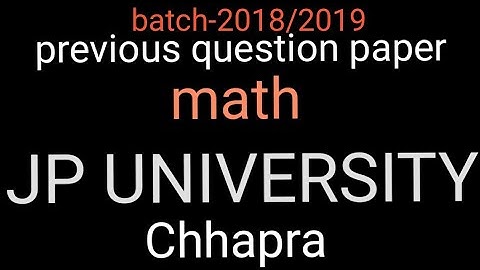JP UNIVERSITY/Previous question paper Maths honours/paper-1/B.sc part-1