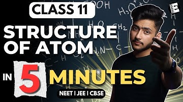 Structure of Atom Class 11 in 5 Minutes | Quick Revision | NEET, JEE & CBSE |