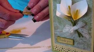 Bellish Ezy Press (Kaszazz) Calla Lily Flower Card.wmv