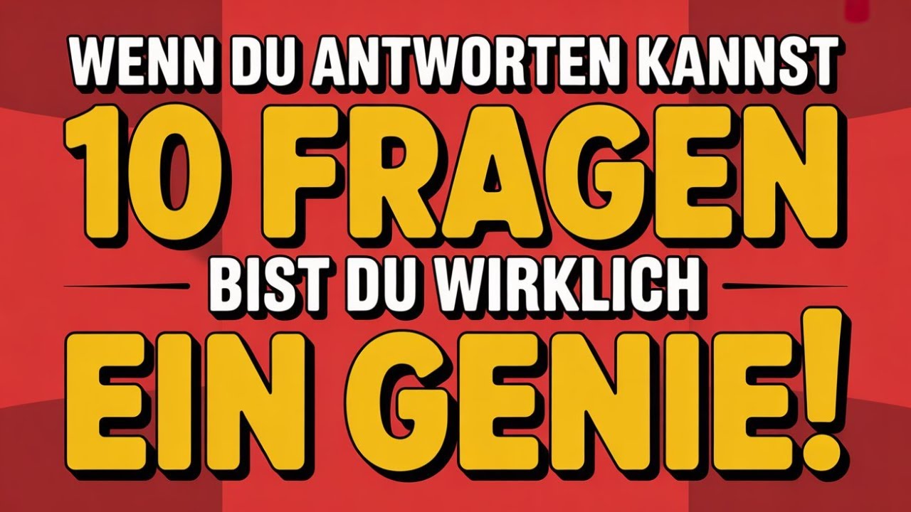 HOHER IQ? SCHWIERIGES Senioren-Quiz - Die meisten SCHEITERN!