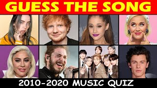 Guess The Popular Song from 2010 to 2020 | Music Quiz 🎵🎵