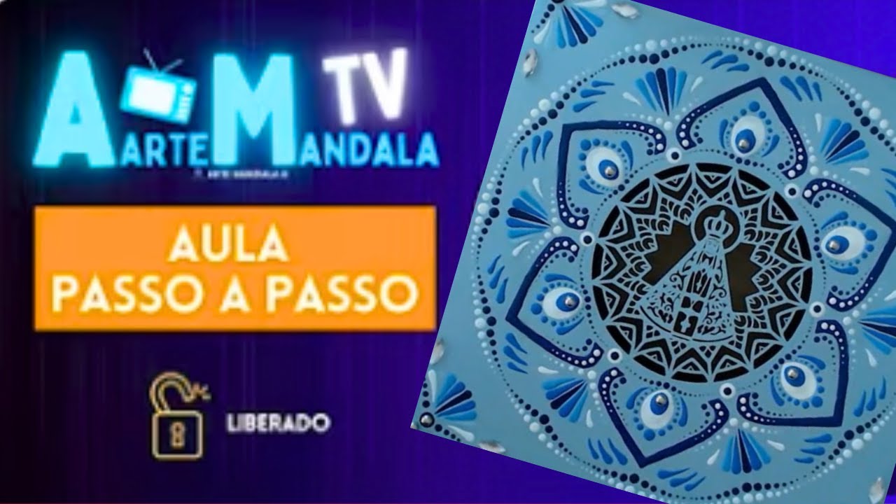 Passo a Passo da Mandala Quadrada da Nossa Senhora - Mandalas em pontilhismo.