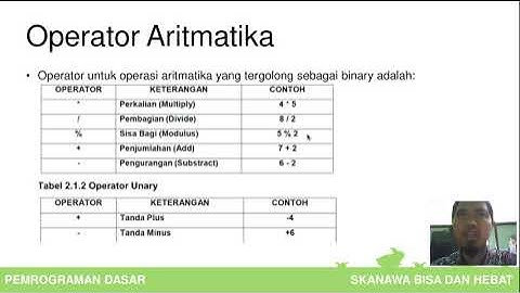 Pemrograman Dasar - Operator