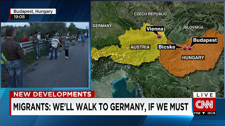 Syrian refugees are now fleeing Hungary by foot - marching to Germany