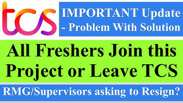 Freshers at TCS asked to Join the Project  given  by RMG/Supervisor or Resign | Recession 2023 #tcs