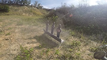 Grizzly Targets Trifecta Steel Target In Action