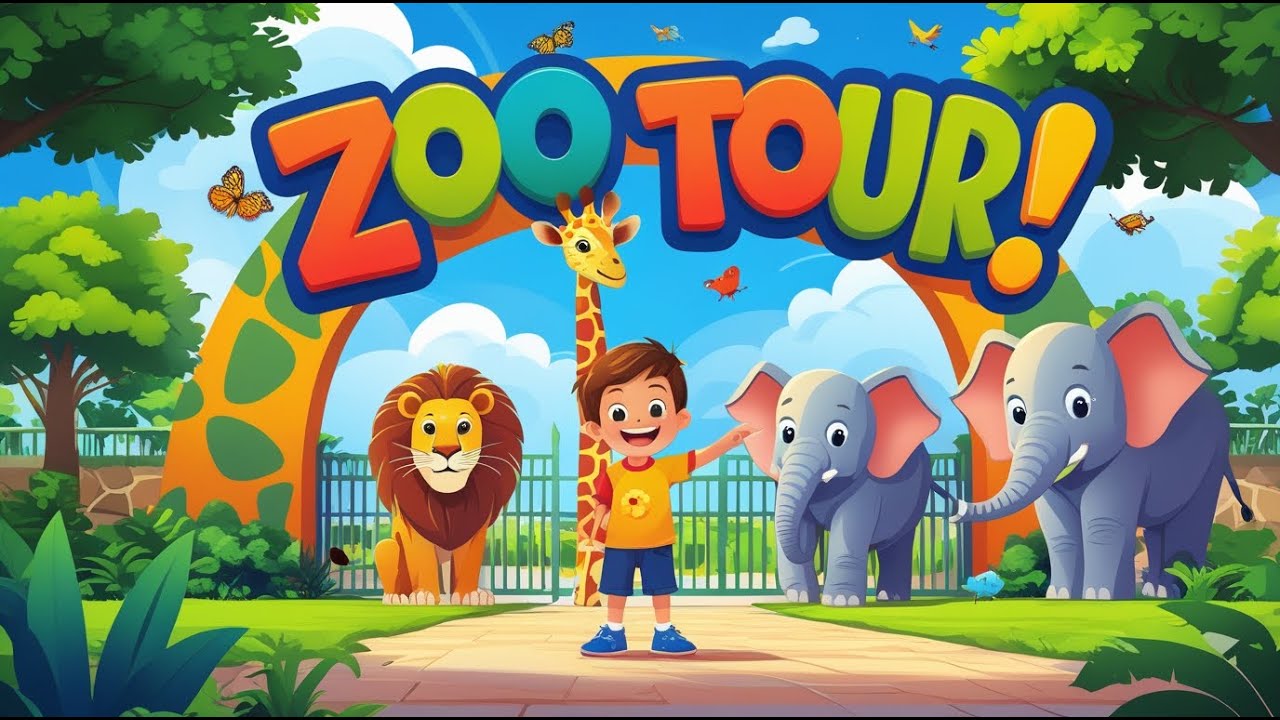 Животные зоопарка для детей | Увлекательное обучение с львами, слонами и пингвинами