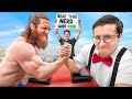 Beat this nerd at arm wrestling win 100