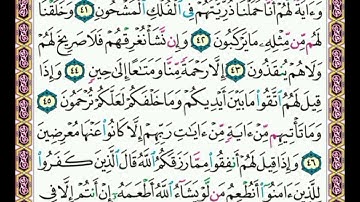   سورة     يس    .    .     صفحة   ٤٤٣  .   .       من الأية( ٤١ ) إلى الأية( ٤٨ )