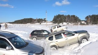 Рубанули в овраг на паркетниках! Duster, Tucson, RAV 4, Tiggo, Forester. Бездорожье, оффроад 2018