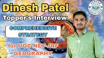 UGC NET JRF Topper Interview - Strategy for Paper 1 & 2 of Geography exam by DINESH PATEL