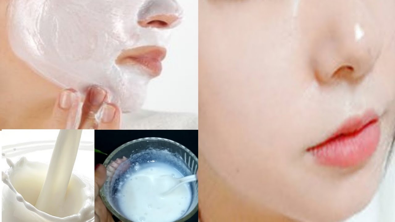 Milk face pack for glowing skin milk face pack for dry skin YouTube