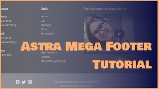 Astra Theme - Mega Footer Tutorial - WordPress For Beginners - Tips and Tricks