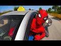 SUPERHERO In Real Life | SPIDER-MAN Taxi, DOUBLE VENOM, and DEADPOOL Driver | Comedy Funny Video