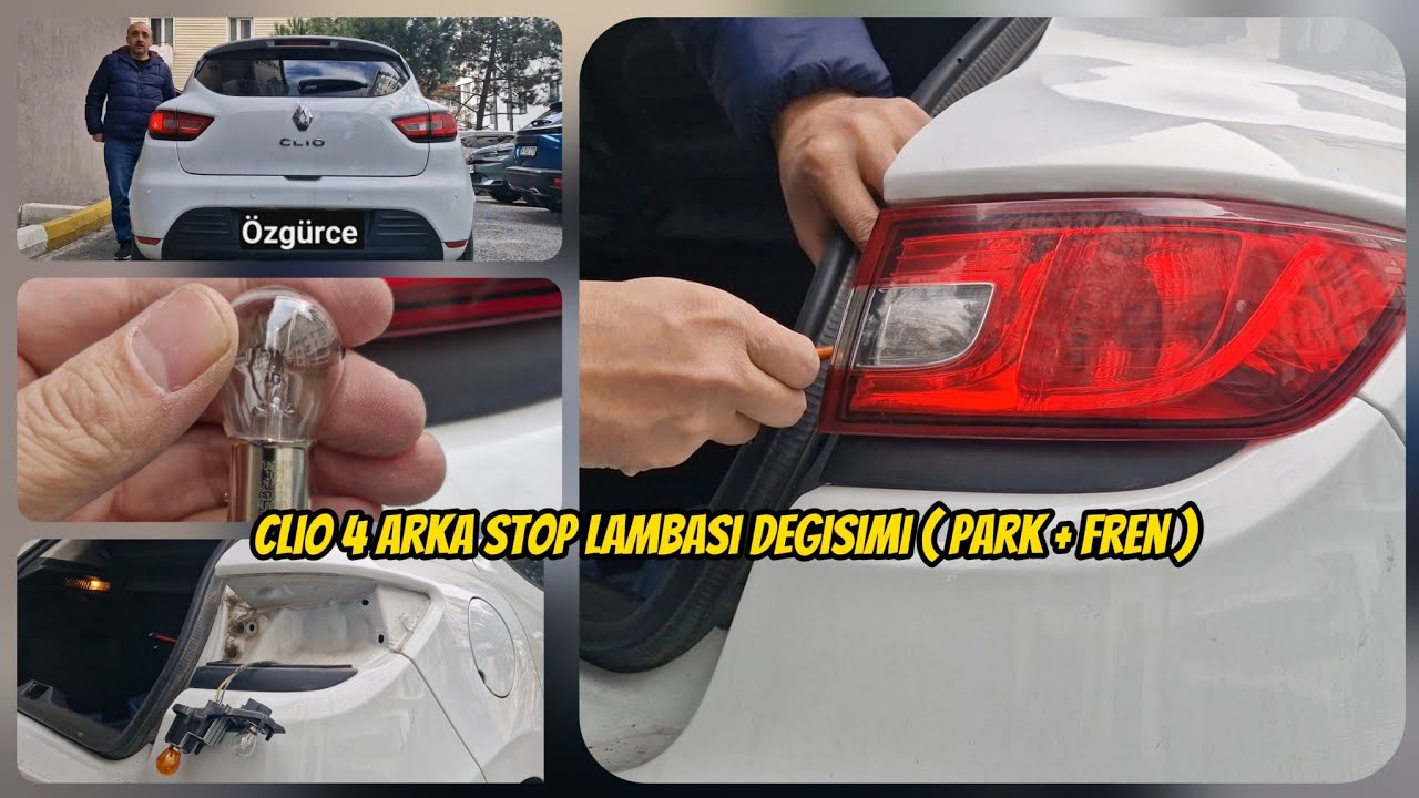 Renault Clio 4 Park ve Fren Lambası Değişimi Nasıl Yapılır I Clio 4 Arka Stop Lambası Değişimi