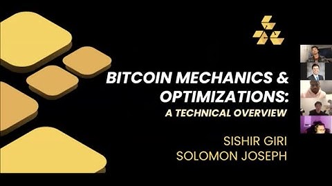 Lecture 3: Bitcoin Mechanics and Optimizations: A Technical Overview