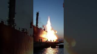 Ship Fire Explosion Tanker Port Dock Fireball