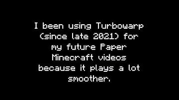 Why I still use Turbowarp for Paper Minecraft gameplays?