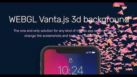 3D WebGL фон на сайт ThreeJS + VantaJS