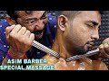 Asim barber special massage therapy  pin pen comb  chopsticks massage with asmr sound best asim