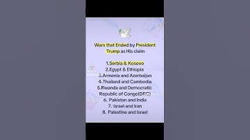 Wars that Ended by President Trump as His claim #css #currentaffairs #mpt #fpsc #gk #ppscpapers