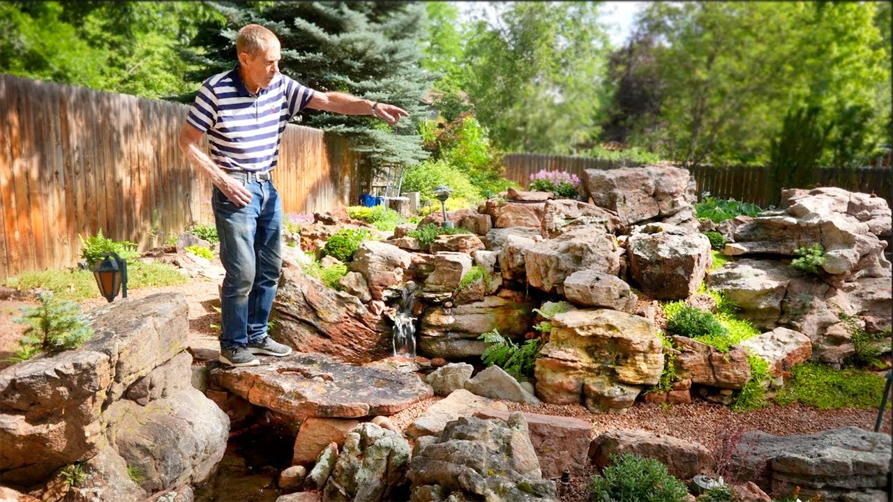 Amazing Backyard Rock Garden Tour with Water Features and Koi Pond