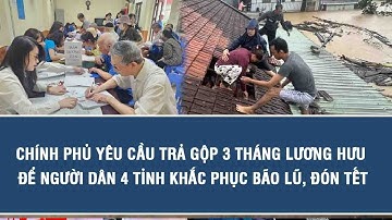 Chính phủ yêu cầu trả gộp 3 tháng lương hưu để người dân 4 tỉnh khắc phục bão lũ, đón Tết
