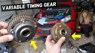 VVT VARIABLE TIMING GEAR SPROCKET REPLACEMENT REMOVAL.CHEVROLET CRUZE CHEVY SONIC 1.8 1.6