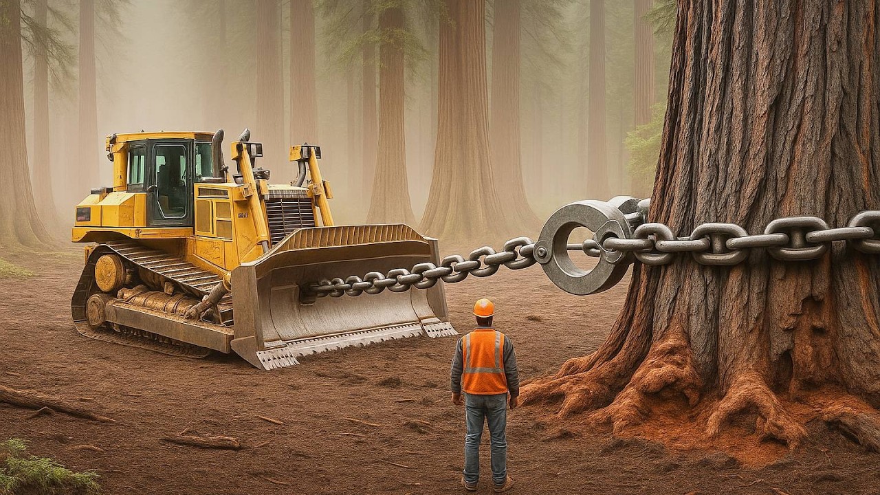 Modern Chainsaw Cutting Technology | Heavy-Duty Stump Removal Excavators