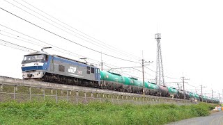 【でんしゃしん 動画】EF210 136  + タキ　武蔵野線（南越谷） /　JR EF210 136 Freight Trains　 Koshigaya,Saitama