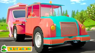 Wheels On The Tow Truck & Vehicle Cartoon for Kids