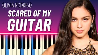 scared of my guitar (EASY PIANO TUTORIAL) - Olivia Rodrigo