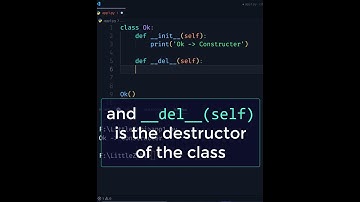Python Constructor & Destructor #SHORTS