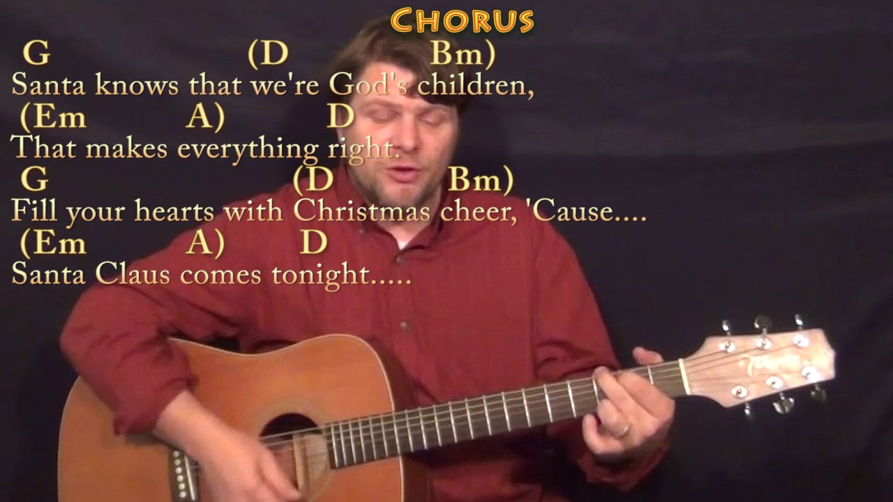 Here Comes Santa Claus Elvis Guitar Cover Lesson In D With Chords Here comes santa claus elvis guitar cover lesson in d with chords