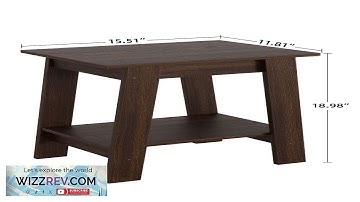 Garvee End Table Small Side Table Nightstand With 2 Tier Storage Shelf Wood