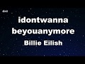 Idontwannabeyouanymore Billie Eilish Karaoke No Guide Melody Instrumental