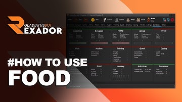 REXADOR GLADIATUS BOT [2020] – HOW TO USE FOOD FEATURE