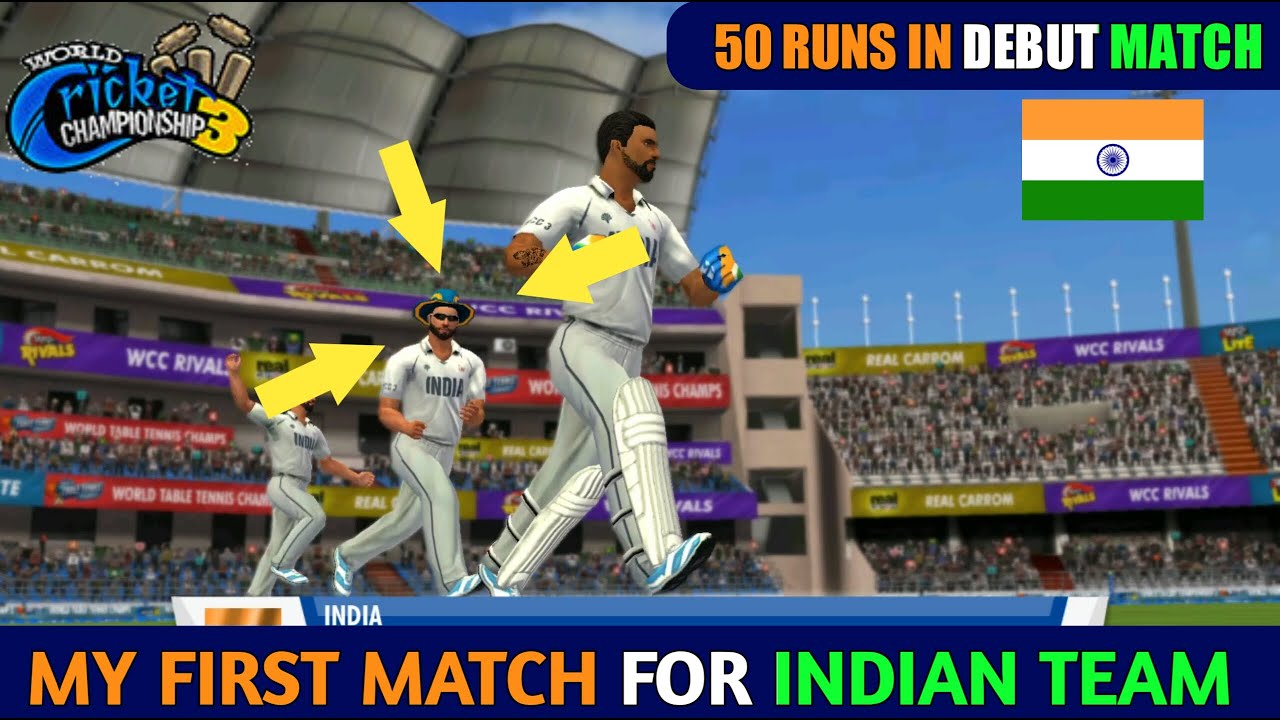 WCC3 DEBUT FOR INDIAN TEST CRICKET TEAM IN MY CAREER MODE *EMOTIONAL MOMENT*